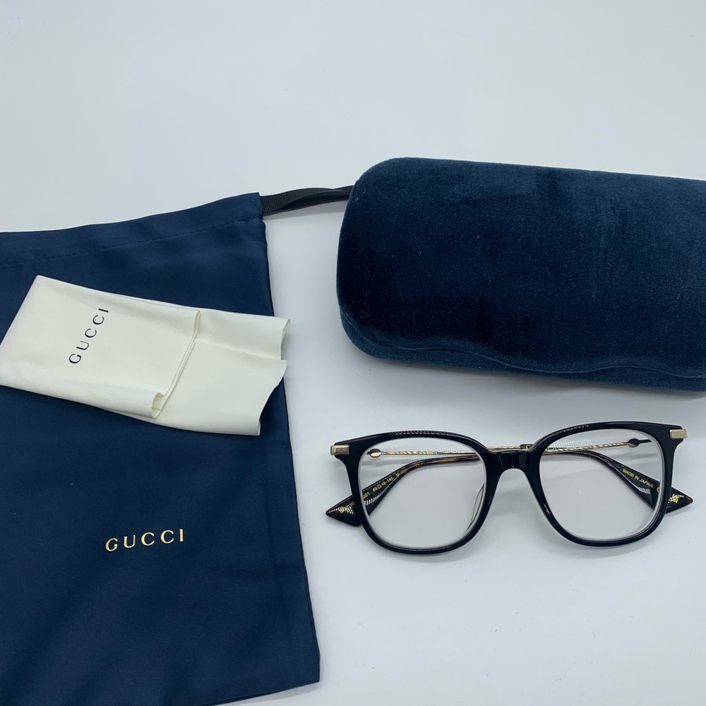 Gucci Black Square Eyeglasses Frame Women